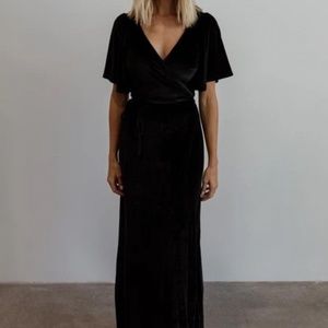 Baltic Born Velvet Wrap Maxi Dress
